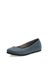 Comfortfusse Skórzane baleriny w kolorze granatowym rozmiar: 39. Niebieskie baleriny Comfortfüße, bez wzorów, z okrągłym noskiem, bez obcasa, bez zapięcia. Za 222.41 zł.