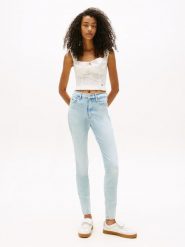 TOMMY JEANS Dżinsy - Skinny fit - w kolorze błękitnym rozmiar: W31/L32. Niebieskie jeansy Tommy Jeans, l, z aplikacjami, z jeansu, klasyczne, z podwyższonym stanem. Za 310.38 zł.