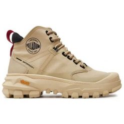 Buty Palladium Pallarider Mid WP+ 79108-215-M beżowy. Brązowe buty treningowe bez wzorów, z materiału, bez zapięcia, trekkingowe. Za 950.64 zł.