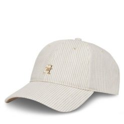 Czapka z daszkiem Tommy Hilfiger. Brązowe czapki z daszkiem Tommy Hilfiger, bez wzorów. Za 189.99 zł.