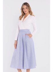 Stylove Spódnica w kolorze błękitnym rozmiar: XL. Niebieskie spódnice Stylove, xl, bez wzorów, midi. Za 219.99 zł.
