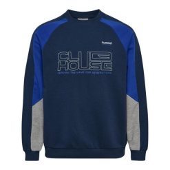 Bluza oversize Hummel Iconic. Niebieskie bluzy bez kaptura Hummel, m, bez wzorów, bez kaptura. Za 279.50 zł.