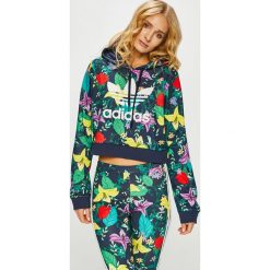 Adidas Originals - Bluza. Zielone bluzy adidas Originals, bez wzorów, z bawełny, bez ramiączek, z kapturem. W wyprzedaży za 249.90 zł.