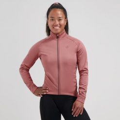 Kurtka rowerowa damska Rogelli Essential II softshell. Brązowe kurtki Rogelli, bez wzorów, z softshellu, bez kaptura, rowerowe. Za 367.00 zł.