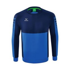 Bluza Erima Six Wings niebieska junior. Niebieskie bluzy Erima, bez wzorów, z bawełny, sportowe, bez ramiączek, bez kaptura. Za 272.99 zł.