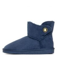 ISLAND BOOT Botki zimowe "Catalina" w kolorze granatowym rozmiar: 36. Niebieskie botki Island Boot, bez wzorów, z materiału, bez obcasa, bez zapięcia. Za 86.78 zł.