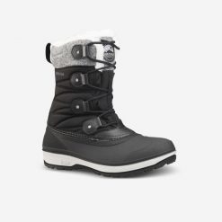 Buty turystyczne śniegowce damskie Quechua SH500 Warm wodoodporne. Czarne buty trekkingowe QUECHUA, na zimę, bez zapięcia. W wyprzedaży za 179.99 zł.