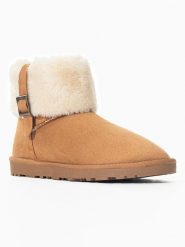 ISLAND BOOT Botki zimowe "Valley" w kolorze jasnobrązowym rozmiar: 39. Brązowe botki Island Boot, bez wzorów, z materiału, bez obcasa, bez zapięcia. Za 133.89 zł.
