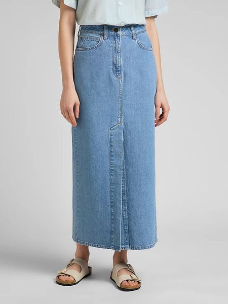 LEE ULTRA LONG SPLIT DAMSKA SPÓDNICA JEANSOWA DŁUGA SKI LIGHT VADA L38LOMW. Spódnice Lee, l, bez wzorów, z jeansu, maxi. Za 289.99 zł.