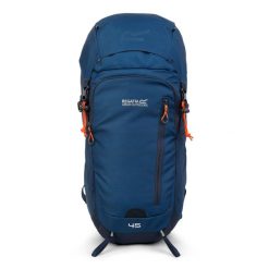 Plecak turystyczny 45L Highton V2. Niebieskie plecaki Regatta, bez wzorów, na ramię, bez dodatków. W wyprzedaży za 349.99 zł.