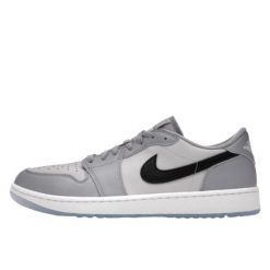 Air Jordan 1 Retro Low Golf Wolf Grey. Szare swetry Jordan, bez wzorów, ze skóry, klasyczne, bez ramiączek. Za 1,246.45 zł.