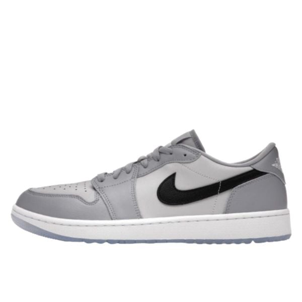 Air Jordan 1 Retro Low Golf Wolf Grey. Szare swetry Jordan, bez wzorów, ze skóry, klasyczne, bez ramiączek. Za 1,246.45 zł.