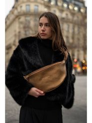 Maison héritage PARIS Skórzana saszetka "Rachel" w kolorze złotym - 34 x 17 cm rozmiar: onesize. Żółte nerki i saszetki maison héritage PARIS, bez wzorów, z materiału, sportowe, bez dodatków. Za 295.99 zł.