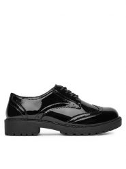 DeeZee Półbuty WS5601-06 Czarny. Czarne półbuty wsuwane DeeZee, bez wzorów, ze skóry, bez obcasa, na płaskiej podeszwie. Za 159.99 zł.