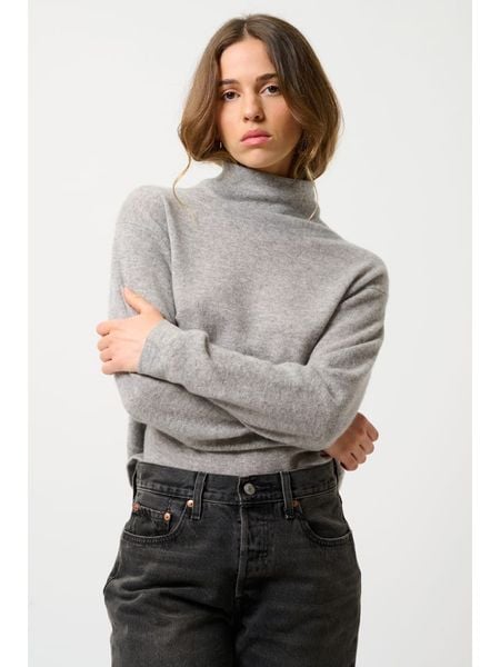 AUTHENTIC CASHMERE Kaszmirowy sweter "Cheviot" w kolorze szarym rozmiar: S. Szare swetry AUTHENTIC CASHMERE, s, bez wzorów, z kaszmiru, bez ramiączek. Za 354.10 zł.