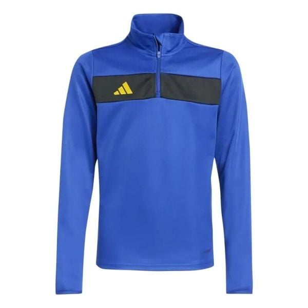 Adidas Tiro 25 Essentials junior - Bluza z zamkiem dla juniorów. Niebieskie bluzy adidas, bez wzorów, z materiału, bez kaptura. Za 154.70 zł.