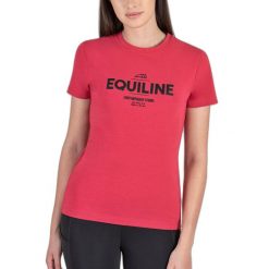 Koszulka damska Equiline Chloec. Czerwone t-shirty sportowe EQODE BY EQUILINE, bez wzorów, bez ramiączek, do jazdy konnej. Za 275.00 zł.