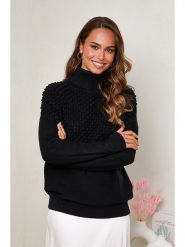 Soft Cashmere Golf w kolorze czarnym rozmiar: 38/40. Czarne swetry Soft Cashmere, bez wzorów, klasyczne, bez ramiączek. Za 127.65 zł.