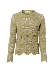 Marie Lund sweter z grubej dzianiny Kobiety Bawełna zielony, L. Zielone swetry Marie Lund, l, bez wzorów, z bawełny, eleganckie, bez ramiączek. Za 129.95 zł.