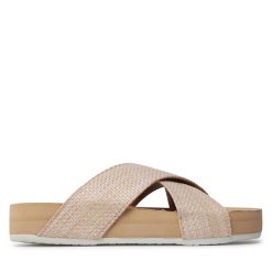 Klapki Rip Curl. Brązowe klapki Rip Curl, bez wzorów, sportowe, bez obcasa, bez zapięcia. Za 199.99 zł.