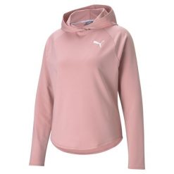 Damska bluza z kapturem Active PUMA Bridal Rose Pink. Czerwone bluzy z kapturem Puma, xs, bez wzorów, z elastanu, z kapturem, na fitness i siłownię. Za 118.26 zł.