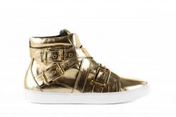 Trampki Bayla-123 5901137 Gold, Złoty, Skóra naturalna - 38. Żółte trampki Bayla, bez wzorów, z gumy, bez zapięcia. W wyprzedaży za 71.10 zł.