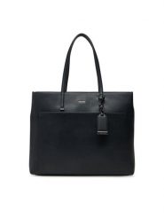 Calvin Klein Torebka Ck Must Medium Shopper W/Pocket K60K613019 Czarny. Czarne shopper bag Calvin Klein, bez wzorów, ze skóry, bez dodatków. Za 379.99 zł.