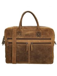 HIDE & STITCHES Skórzana torba w kolorze jasnobrązowym na laptopa - 40 x 30,5 x 7 cm rozmiar: onesize. Brązowe torby na laptopa HIDE & STITCHES, bez wzorów, z materiału, przez ramię. Za 304.99 zł.