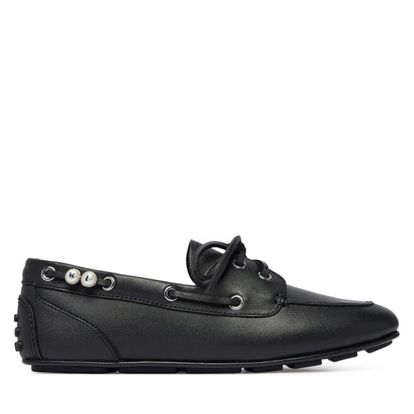 Baleriny KARL LAGERFELD. Czarne baleriny KARL LAGERFELD, bez wzorów, bez obcasa, bez zapięcia. Za 879.99 zł.