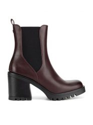 JENNY Sztyblety WYL3917-1 Bordowy. Czerwone botki Jenny, bez wzorów, bez obcasa, na słupku, bez zapięcia. Za 143.99 zł.
