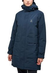 Haglöfs Parka "Salix Proof™ Mimic" w kolorze granatowym rozmiar: S. Niebieskie płaszcze Haglöfs, m, bez wzorów, z materiału, bez kaptura. Za 462.29 zł.