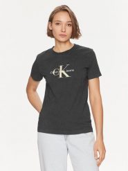 Calvin Klein Jeans T-Shirt Archival Monologo J20J223272 Czarny Regular Fit. Czarne t-shirty Calvin Klein Jeans, l, bez wzorów, z bawełny, bez kołnierzyka, bez ramiączek. Za 119.99 zł.