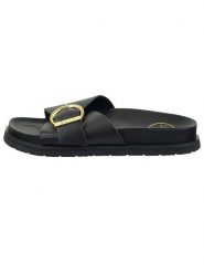 GANT Footwear Skórzane klapki "Mardale" w kolorze czarnym rozmiar: 40. Czarne klapki GANT Footwear, bez wzorów, klasyczne, z otwartym noskiem, bez obcasa, bez zapięcia. Za 174.84 zł.