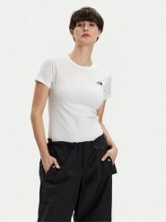 The North Face T-Shirt Simple Dome NF0A87NH Biały Regular Fit. Białe t-shirty The North Face, m, bez wzorów, z syntetyku, bez kołnierzyka, bez ramiączek. Za 79.99 zł.