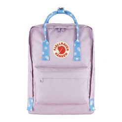 Plecak Fjallraven Kanken - pastel lav/confetti patt. Czerwone plecaki Fjällräven, bez wzorów, bez dodatków. Za 359.99 zł.