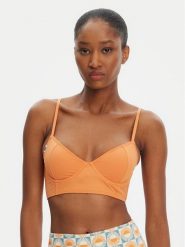 Quiksilver Góra od bikini Melly Top EQWX303137 Miedziany. Brązowe bikini Quiksilver, bez wzorów, z syntetyku. Za 129.99 zł.