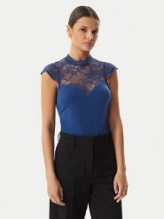 Rinascimento Body CFC0127525003 Niebieski Slim Fit. Niebieskie body i gorsety Rinascimento, bez wzorów, z syntetyku, bez ramiączek. Za 409.99 zł.