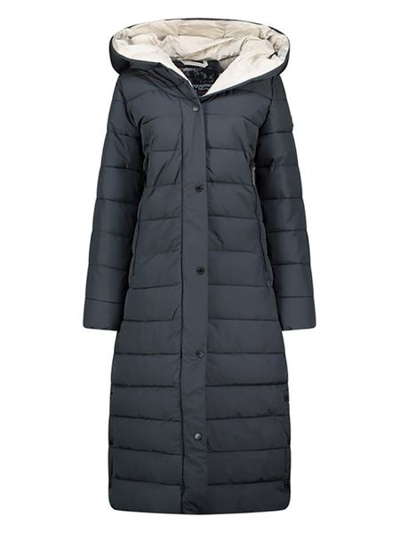 Geographical Norway Płaszcz pikowany "Constance" w kolorze granatowym rozmiar: 176. Niebieskie płaszcze Geographical Norway, bez wzorów, bez kaptura. Za 257.92 zł.