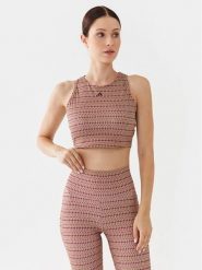Adidas Top sportowy "Yoga Studio" w kolorze jasnoróżowym rozmiar: M. Różowe topy sportowe adidas, m, bez wzorów, outdoorowe. Za 112.36 zł.