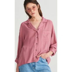 Koszula oversize z wiskozy - Różowy. Czerwone koszule marki Reserved, z wiskozy. Za 89.99 zł.