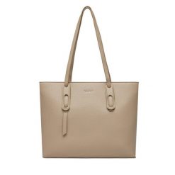 Torebka Lasocki. Brązowe shopper bag Lasocki, bez wzorów, bez dodatków. Za 199.99 zł.