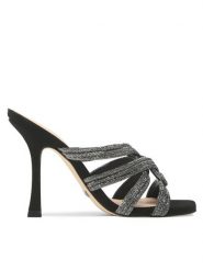 Guess Klapki Sypress2 FL5SP2 ESU03 Czarny. Czarne klapki Guess, z aplikacjami, ze skóry, bez obcasa, bez zapięcia. Za 699.99 zł.