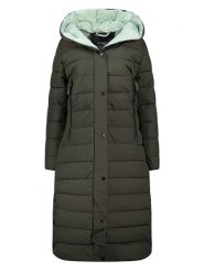 Geographical Norway Płaszcz pikowany w kolorze khaki rozmiar: XXL. Brązowe płaszcze Geographical Norway, xxl, bez wzorów, bez kaptura. Za 266.03 zł.