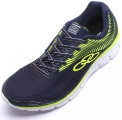 Buty sportowe Olympikus Proof granatowo-cytrynowe. Niebieskie buty treningowe OLYMPIKUS, bez wzorów, z materiału, bez zapięcia. Za 277.99 zł.