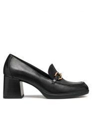 Geox Półbuty D Walk Pleasure 55 D46XBF 00043 C9999 Czarny. Czarne półbuty wsuwane Geox, bez wzorów, ze skóry, bez obcasa, na obcasie. Za 659.99 zł.