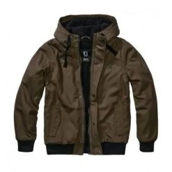 Kurtka Brandit Essential. Brązowe kurtki Brandit, xl, bez wzorów, z bawełny, z kapturem. Za 549.10 zł.
