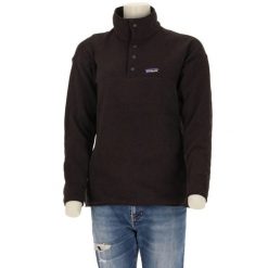Damski czarny sweter z polaru. Czarne swetry Patagonia, l, bez wzorów, z jeansu, eleganckie, bez ramiączek. Za 170.36 zł.