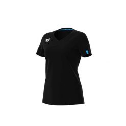 Koszulka damska Arena Team T-Shirt Panel. Czarne t-shirty sportowe Arena, s, bez wzorów, z bawełny, bez ramiączek, na fitness i siłownię. Za 158.00 zł.