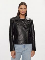 Patrizia Pepe Kurtka z imitacji skóry 8O0101/E044-K103 Czarny Regular Fit. Czarne kurtki Patrizia Pepe, bez wzorów, ze skóry, bez kaptura. Za 1,129.00 zł.