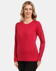 Damska koszulka z długim rękawem Kilpi SPOLETO-W. Czerwone t-shirty sportowe Kilpi, bez wzorów, bez ramiączek, do biegania. Za 189.67 zł.